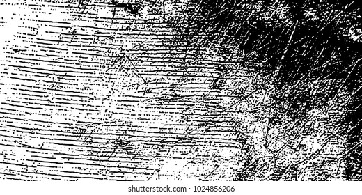 Grunge background black and white vector. Abstract texture of dust, dirt, stains