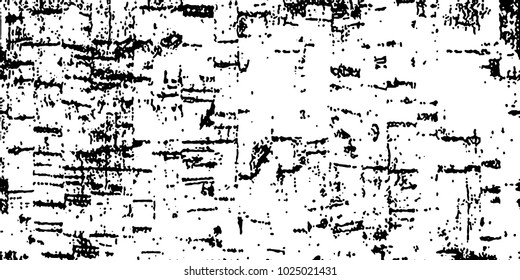 Grunge background black and white vector. Abstract texture of dust, dirt, stains