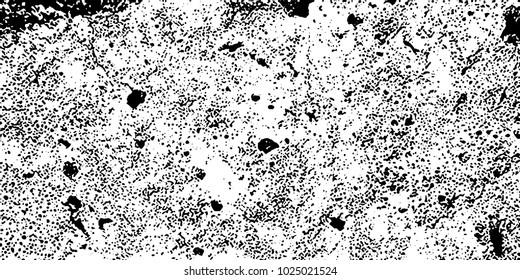 Grunge background black and white vector. Abstract texture of dust, dirt, stains