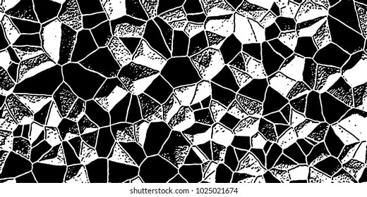 Grunge background black and white vector. Abstract texture of dust, dirt, stains