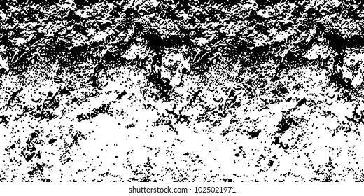 Grunge background black and white vector. Abstract texture of dust, dirt, stains