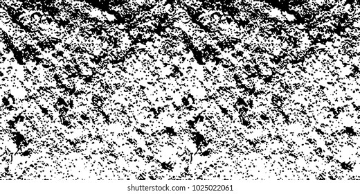Grunge background black and white vector. Abstract texture of dust, dirt, stains