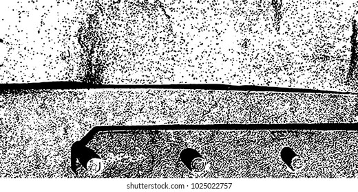 Grunge background black and white vector. Abstract texture of dust, dirt, stains