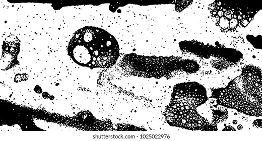 Grunge background black and white vector. Abstract texture of dust, dirt, stains