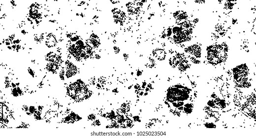Grunge background black and white vector. Abstract texture of dust, dirt, stains