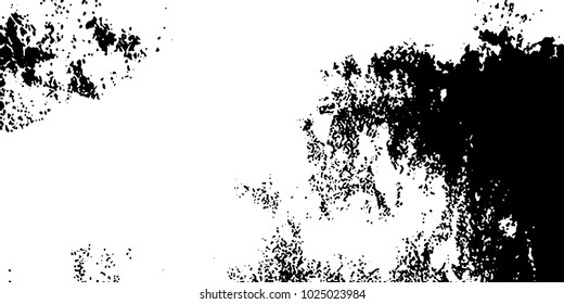 Grunge background black and white vector. Abstract texture of dust, dirt, stains