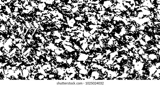 Grunge background black and white vector. Abstract texture of dust, dirt, stains