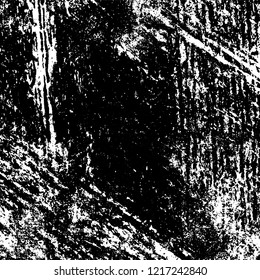 Grunge background black and white. Vector abstract dirty pattern. Monochrome vintage surface in cracks, spots, chips. Gloomy design of an old wall in horror style