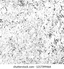 Grunge background black and white. Vector abstract dirty pattern. Monochrome vintage surface in cracks, spots, chips. Gloomy design of an old wall in horror style