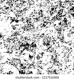 Grunge background black and white. Vector abstract dirty pattern. Monochrome vintage surface in cracks, spots, chips. Gloomy design of an old wall in horror style