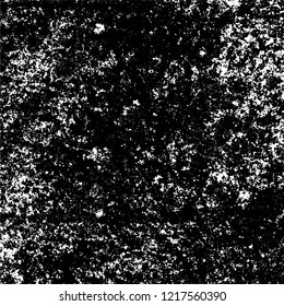 Grunge background black and white. Vector abstract dirty pattern. Monochrome vintage surface in cracks, spots, chips. Gloomy design of an old wall in horror style