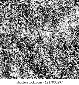 Grunge background black and white. Vector abstract dirty pattern. Monochrome vintage surface in cracks, spots, chips. Gloomy design of an old wall in horror style