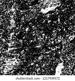 Grunge background black and white. Vector abstract dirty pattern. Monochrome vintage surface in cracks, spots, chips. Gloomy design of an old wall in horror style