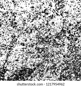 Grunge background black and white. Vector abstract dirty pattern. Monochrome vintage surface in cracks, spots, chips. Gloomy design of an old wall in horror style