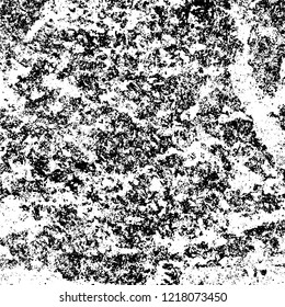 Grunge background black and white. Vector abstract dirty pattern. Monochrome vintage surface in cracks, spots, chips. Gloomy design of an old wall in horror style