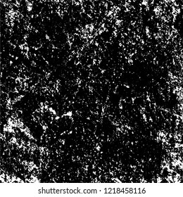Grunge background black and white. Vector abstract dirty pattern. Monochrome vintage surface in cracks, spots, chips. Gloomy design of an old wall in horror style