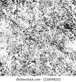 Grunge background black and white. Vector abstract dirty pattern. Monochrome vintage surface in cracks, spots, chips. Gloomy design of an old wall in horror style