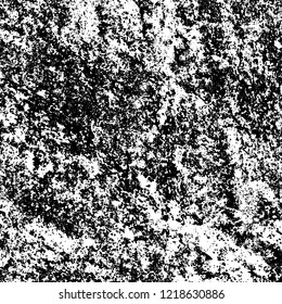 Grunge background black and white. Vector abstract dirty pattern. Monochrome vintage surface in cracks, spots, chips. Gloomy design of an old wall in horror style