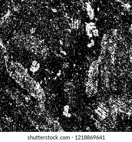 Grunge background black and white. Vector abstract dirty pattern. Monochrome vintage surface in cracks, spots, chips. Gloomy design of an old wall in horror style