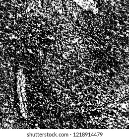 Grunge background black and white. Vector abstract dirty pattern. Monochrome vintage surface in cracks, spots, chips. Gloomy design of an old wall in horror style