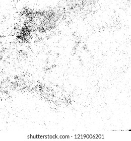Grunge background black and white. Vector abstract dirty pattern. Monochrome vintage surface in cracks, spots, chips. Gloomy design of an old wall in horror style