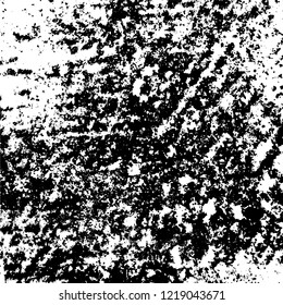 Grunge background black and white. Vector abstract dirty pattern. Monochrome vintage surface in cracks, spots, chips. Gloomy design of an old wall in horror style