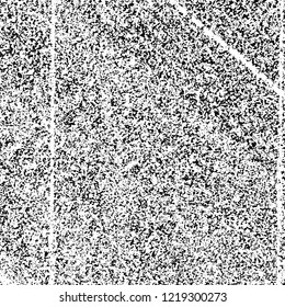 Grunge background black and white. Vector abstract dirty pattern. Monochrome vintage surface in cracks, spots, chips. Gloomy design of an old wall in horror style