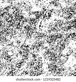 Grunge background black and white. Vector abstract dirty pattern. Monochrome vintage surface in cracks, spots, chips. Gloomy design of an old wall in horror style