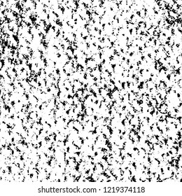 Grunge background black and white. Vector abstract dirty pattern. Monochrome vintage surface in cracks, spots, chips. Gloomy design of an old wall in horror style