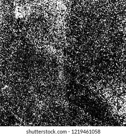 Grunge background black and white. Vector abstract dirty pattern. Monochrome vintage surface in cracks, spots, chips. Gloomy design of an old wall in horror style