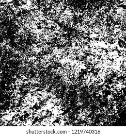 Grunge background black and white. Vector abstract dirty pattern. Monochrome vintage surface in cracks, spots, chips. Gloomy design of an old wall in horror style