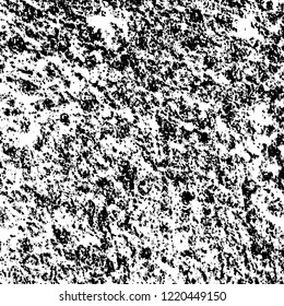 Grunge background black and white. Vector abstract dirty pattern. Monochrome vintage surface in cracks, spots, chips. Gloomy design of an old wall in horror style