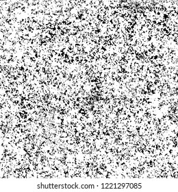 Grunge background black and white. Vector abstract dirty pattern. Monochrome vintage surface in cracks, spots, chips. Gloomy design of an old wall in horror style