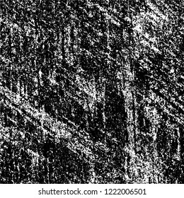 Grunge background black and white. Vector abstract dirty pattern. Monochrome vintage surface in cracks, spots, chips. Gloomy design of an old wall in horror style