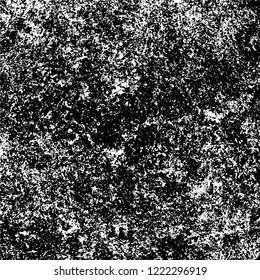 Grunge background black and white. Vector abstract dirty pattern. Monochrome vintage surface in cracks, spots, chips. Gloomy design of an old wall in horror style