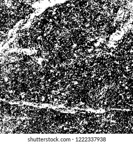 Grunge background black and white. Vector abstract dirty pattern. Monochrome vintage surface in cracks, spots, chips. Gloomy design of an old wall in horror style