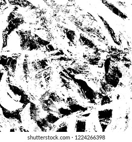 Grunge background black and white. Vector abstract dirty pattern. Monochrome vintage surface in cracks, spots, chips. Gloomy design of an old wall in horror style