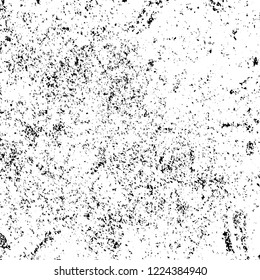 Grunge background black and white. Vector abstract dirty pattern. Monochrome vintage surface in cracks, spots, chips. Gloomy design of an old wall in horror style