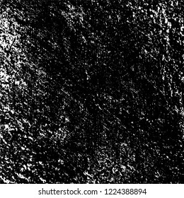 Grunge background black and white. Vector abstract dirty pattern. Monochrome vintage surface in cracks, spots, chips. Gloomy design of an old wall in horror style