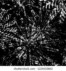 Grunge background black and white. Vector abstract dirty pattern. Monochrome vintage surface in cracks, spots, chips. Gloomy design of an old wall in horror style