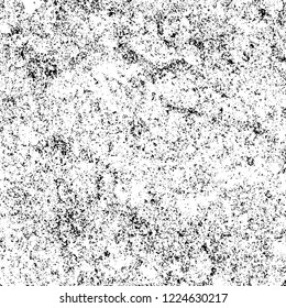 Grunge background black and white. Vector abstract dirty pattern. Monochrome vintage surface in cracks, spots, chips. Gloomy design of an old wall in horror style