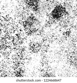 Grunge background black and white. Vector abstract dirty pattern. Monochrome vintage surface in cracks, spots, chips. Gloomy design of an old wall in horror style