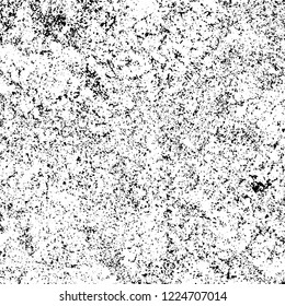 Grunge background black and white. Vector abstract dirty pattern. Monochrome vintage surface in cracks, spots, chips. Gloomy design of an old wall in horror style