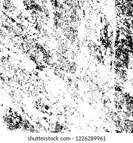 Grunge background black and white. Vector abstract dirty pattern. Monochrome vintage surface in cracks, spots, chips. Gloomy design of an old wall in horror style