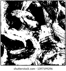 Grunge background black and white vector. Abstract monochrome texture