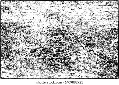 Grunge background black and white. Vector texture of scratches, chips, cracks. Monochrome gloomy pattern of the old surface