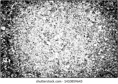 Grunge background black and white. Vector texture of scratches, chips, cracks. Monochrome gloomy pattern of the old surface