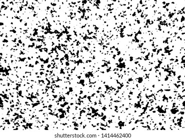 Grunge background black and white. Vector abstract dirty pattern. Monochrome vintage surface in cracks, spots, chips. 