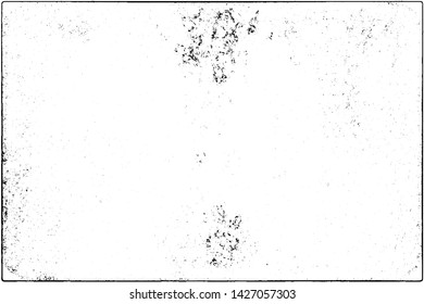 Grunge background black and white. Vector texture of scratches, chips, cracks. Monochrome gloomy pattern of the old surface