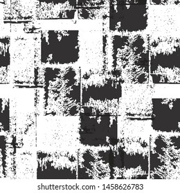 Grunge background black and white vector seamless
